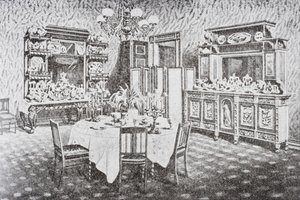 Familiespisestue i Det Hvide Hus i 1890