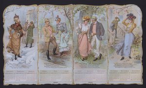 Modekalender for 1899 (farvelitografi) af American School