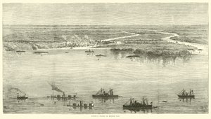 Føderal flåde i Mobile Bay, august 1864 af American School