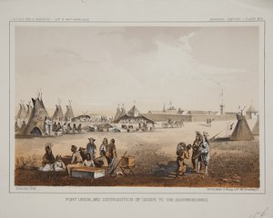 Fort Union og distribution af varer til assiniboinerne af American School