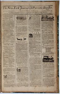 Forsiden af New York Journal and Patriot Register, 21. august 1793 af American School
