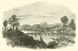 General Banks krydser Cane River, april 1864 af American School