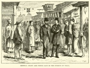 General Grant og Prince Dati i Tokios gader af American School