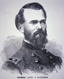 General James Birdseye McPherson (1828-64) (gravering) af American School