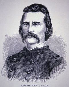 General John Alexander Logan (1826-86) (gravering) af American School