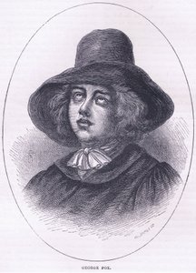 George Fox 1651, illustration fra Cassells History of the United States pub. af Petter & Galpin c.1890 af American School