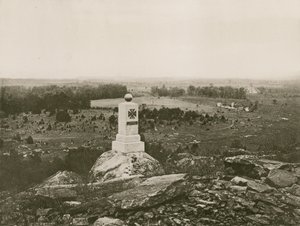 Gettysburg Battlefield (fotogravure) af American School