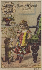 Pige lærer en hund at tigge af American School