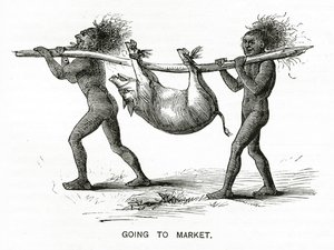 Going to Market, illustration fra Appletons Journal, 4. maj 1872 af American School