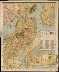 Guide kort over Boston af American School
