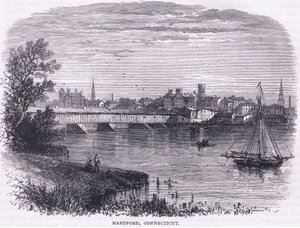 Hartford, Connecticut (1664), illustration fra Cassell