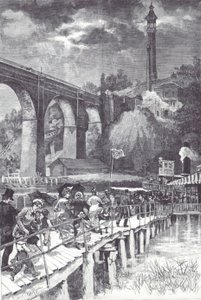 High Bridge over Harlem River, der fører ferskvand fra Westchester County til Central Park reservoir af American School