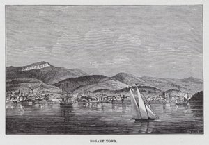 Hobart Town (gravering) af American School