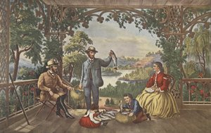 Home From The Brook, The Lucky Fisherman, pub. 1867, Currier & Ives af American School