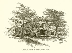 Samuel F. Smiths hjem, Newton, Mass af American School