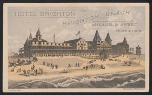 Hotel Trade Card (farvet gravering) af American School
