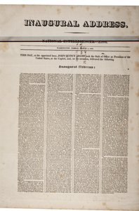 Indvielsestale for John Quincy Adams, 4. marts 1825 (se også GLC 696060) af American School