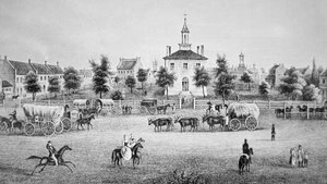 Independence, Missouri, ca. 1850 (gravering) af American School