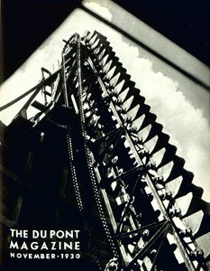 Industrielt maskineri, forside af DuPont Magazine, november 1930 af American School