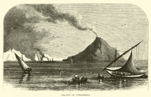 Øen Stromboli af American School