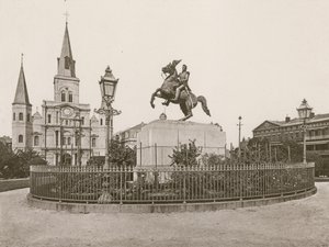 Jackson Square, New Orleans (fotogravure) af American School
