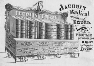 Jacobin Radical Republican Record: en arv for folket!: $2.700.000.000 gæld!!: en dyr luksus, udgivet af Joseph Godfrey, Michigan, 1868