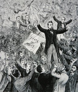 James G. Blaine (1830-93) (gravering) af American School