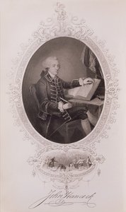John Hancock (1737-93) fra The History of the United States, Vol. I, af Charles Mackay, graveret af J. Rogers af American School