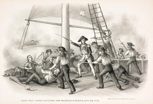 John Paul Jones fanger grevinden & Serapis, 23. september, 1779, pub.1885 af American School