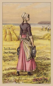 Lady in Field holder eddikekrukker