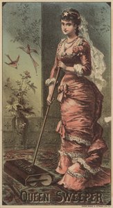 Dame bruger Queen Carpet Sweeper af American School