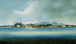 Lahina, Maui, Hawaii-øerne (olie på lærred) af American School
