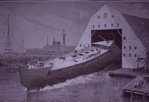 Lancering af USS Maine, otte år før det blev sænket af American School
