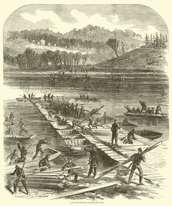 At lægge pontonerne til Sedgwicks korps, april 1863 af American School