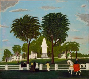 Lexington Battle Monument, ca. 1830 af American School