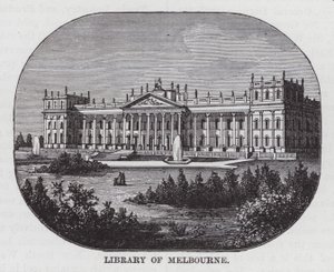 Library of Melbourne (gravering) af American School