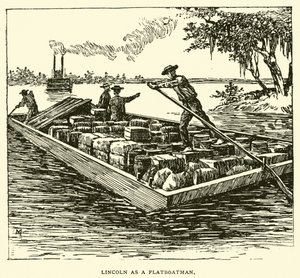 Lincoln som fladbådsmand af American School