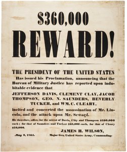 Lincoln-mordbelønning, 9. maj 1865
