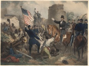 Lincoln i City Point, pub. 1865 af American School