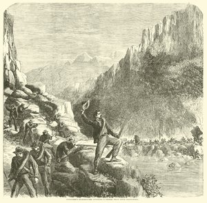 Longstreets skarpretter angriber et føderalt tog over Chattanooga, oktober 1863 af American School