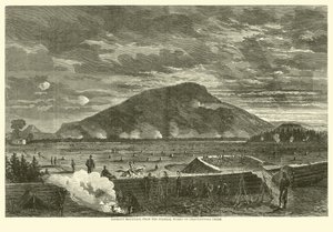 Lookout Mountain, fra Federal Works on Chattanooga Creek, november 1863 af American School