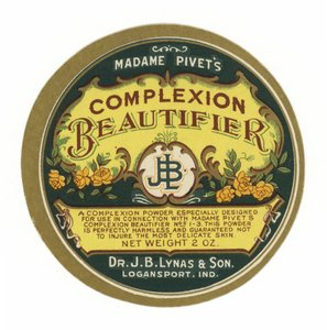 Madame Pivets Complexion Beautifier, etiket af American School