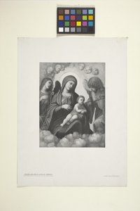 Madonna And Child In Glory (blæk) af American School