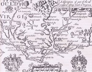 Kort over Virginia, illustration fra Cassell