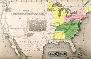 Kort over USA i 1803, fra 