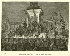 Massemøde på Trafalgar Square af American School