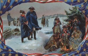 Memorial Day-kort, Valley Forge, december 1777 (farvelitografi) af American School