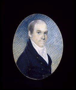 Miniature af William Cadogan Simes (1773-1824), ca. 1810-1824 (akvarel på elfenben) af American School