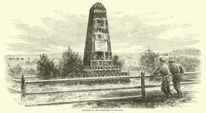 Monument på slagmarken Groveton, august 1862 af American School