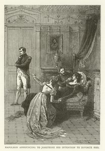 Napoleon meddeler Josephine sin hensigt om at skilles fra hende af American School